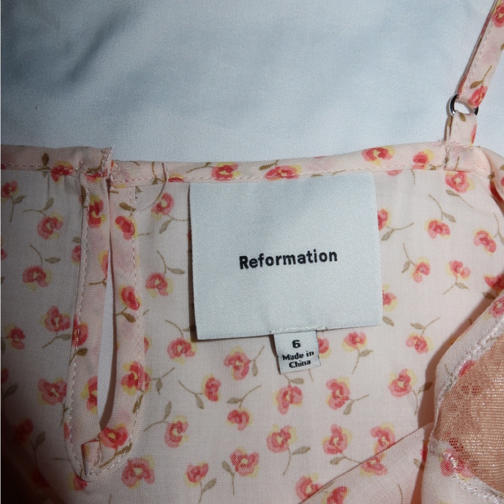 Reformation Peach Floral Lace Cami Top - Picture 3 of 4